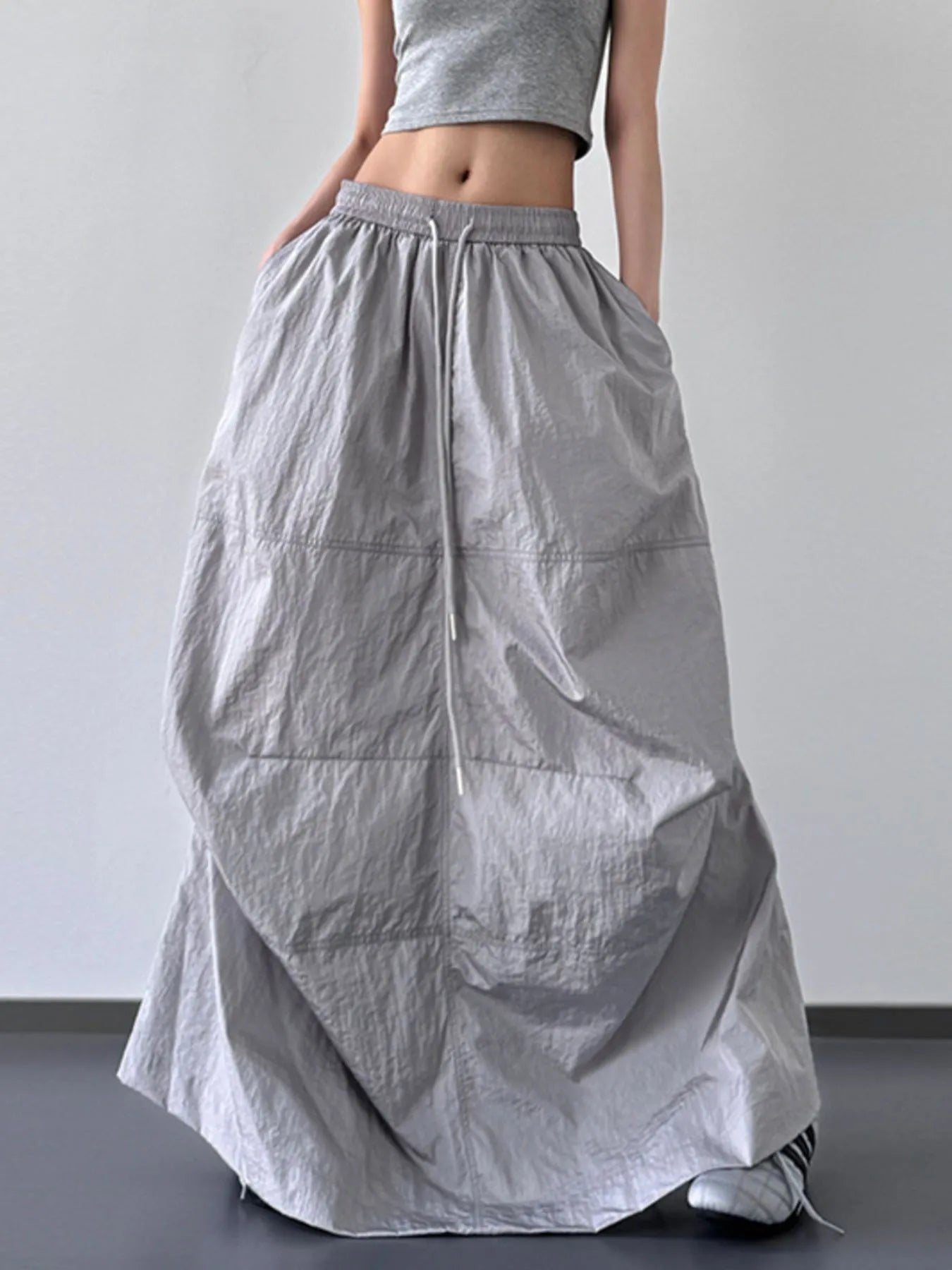 Drawstring Maxi Skirt - eighttwentytwo92