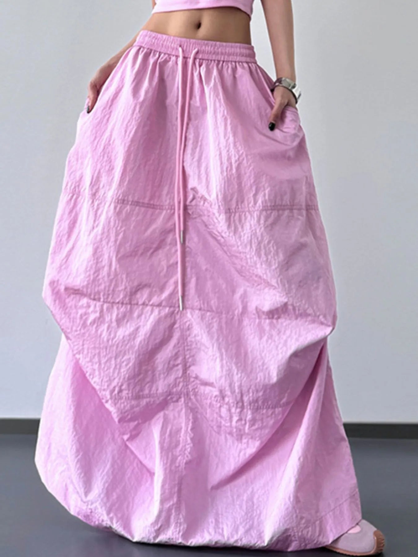 Drawstring Maxi Skirt - eighttwentytwo92