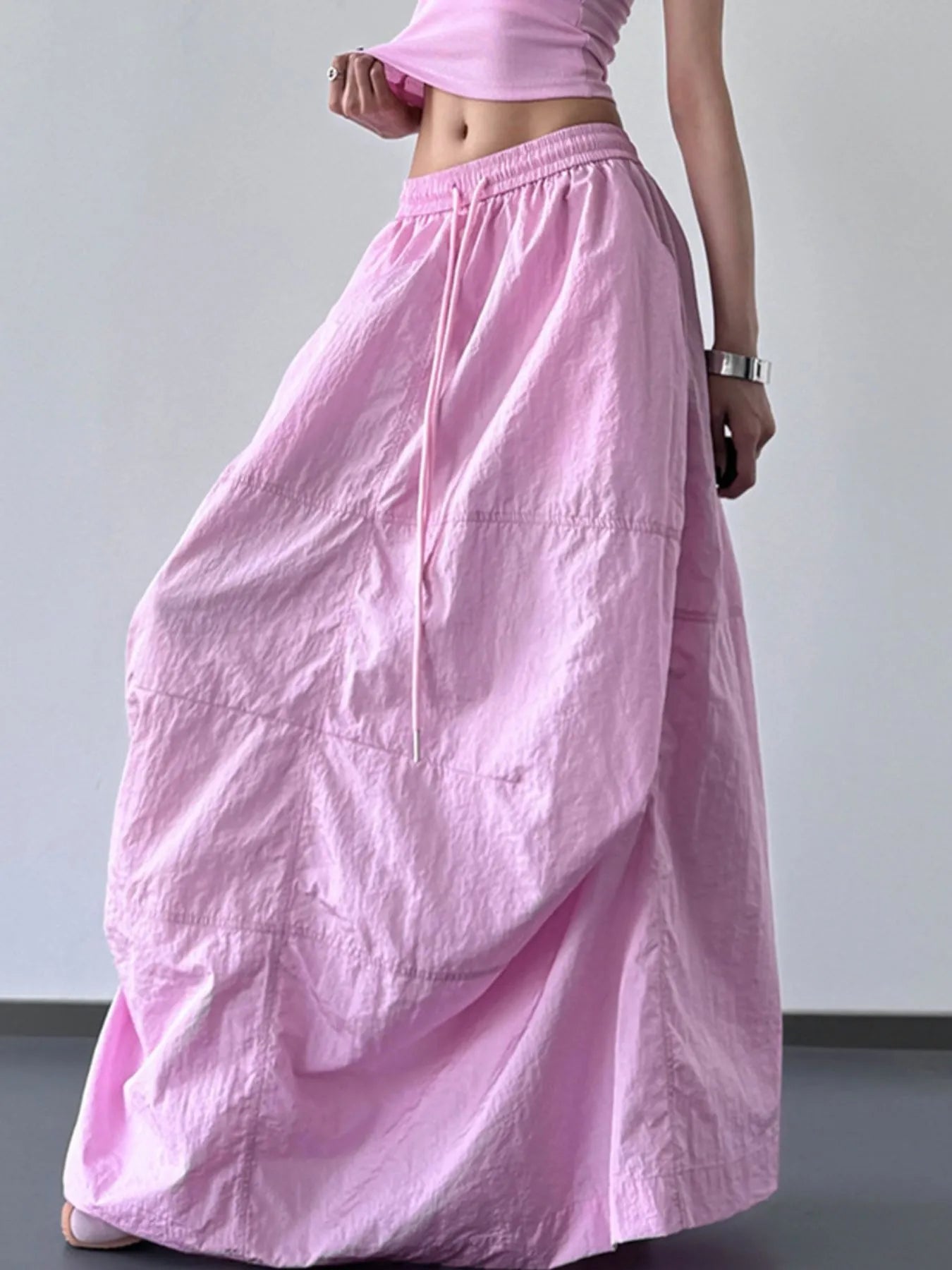 Drawstring Maxi Skirt - eighttwentytwo92