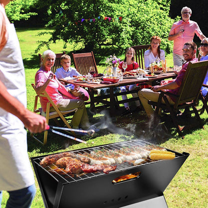 Portable Foldable Charcoal Grill – Compact BBQ with Large Cooking Area