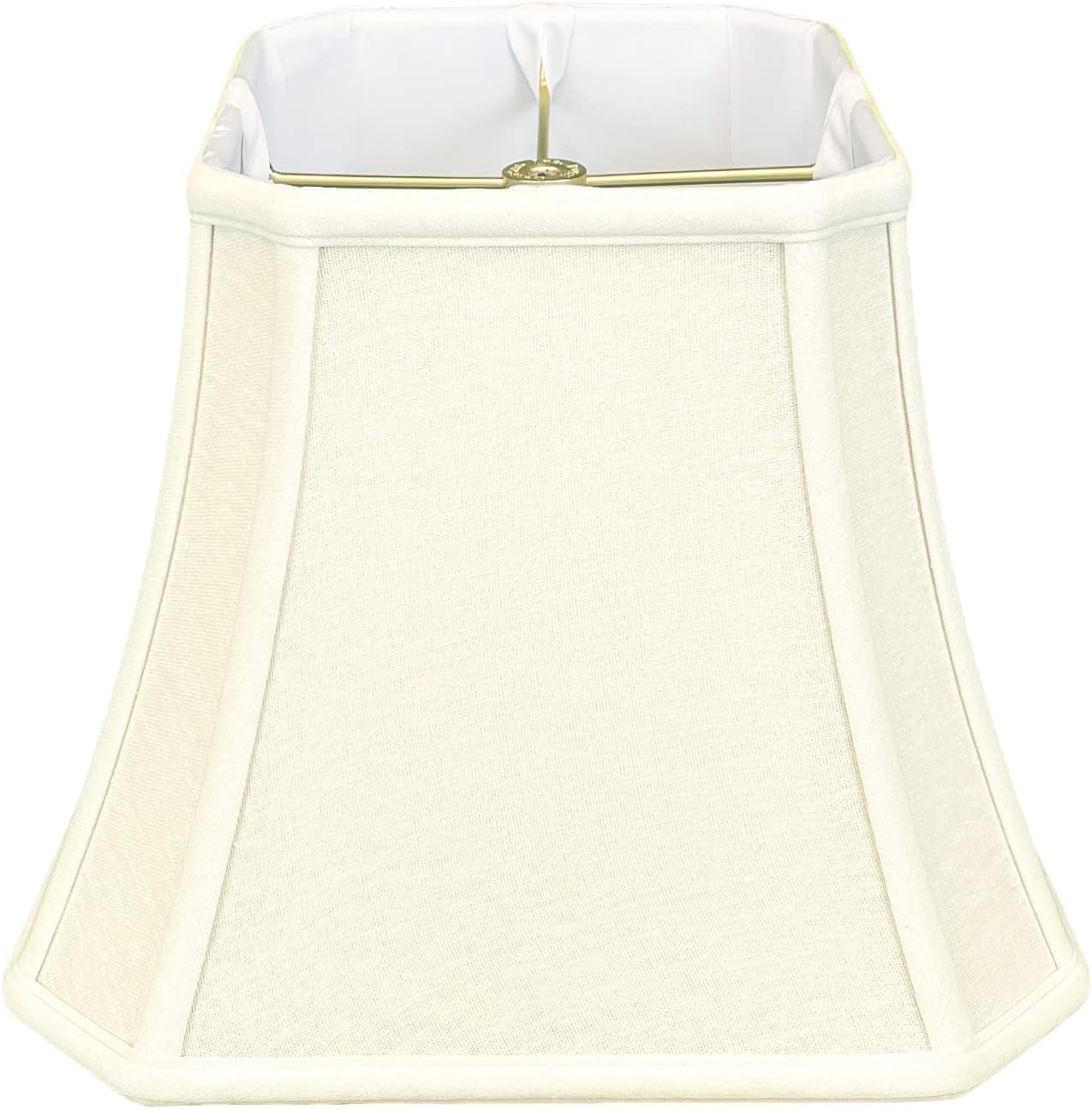BSO-705-16WH Square Cut Corner Bell Basic Lamp Shade, 9 X 16 X 13, White