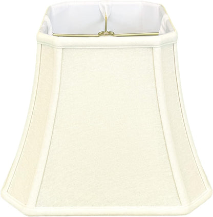 BSO-705-16WH Square Cut Corner Bell Basic Lamp Shade, 9 X 16 X 13, White