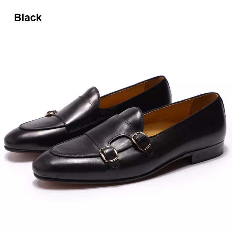 FELIX CHU Men’s Genuine Leather Buckle Loafers – Premium Formal Dress Shoes - eighttwentytwo92