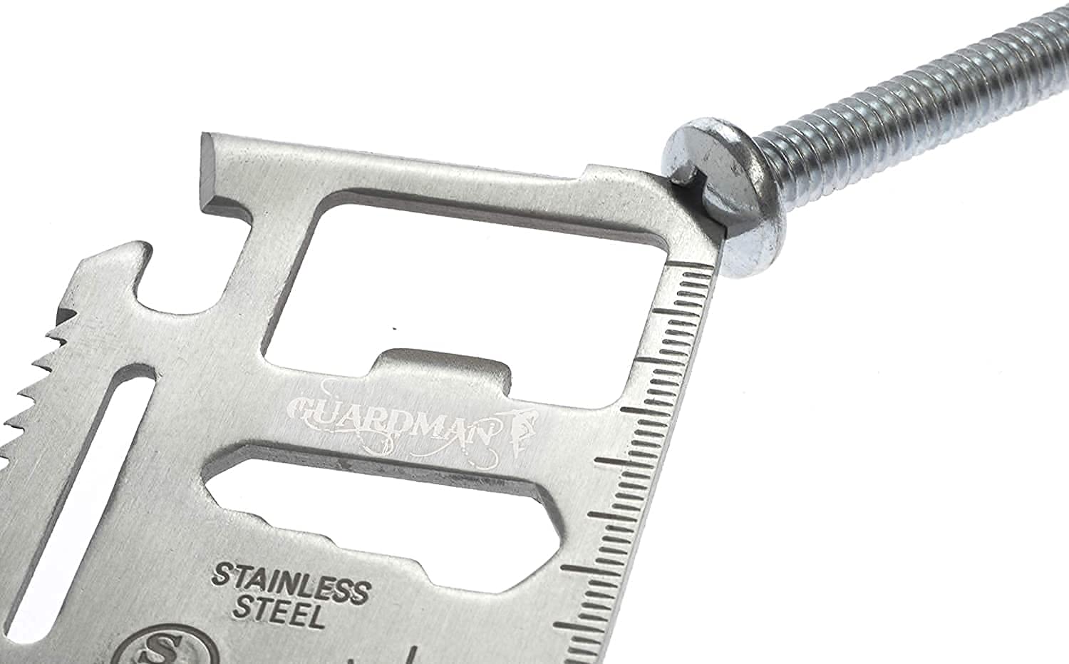 GUARDMAN 11 - in - 1 Survival Credit Card Multitool – Fathers Day Stocking Stuffer Christmas Gift - Multipurpose Tactical Wallet Tool With Bottle Opener, Survival Knife For Men Birthday Dad - eighttwentytwo92