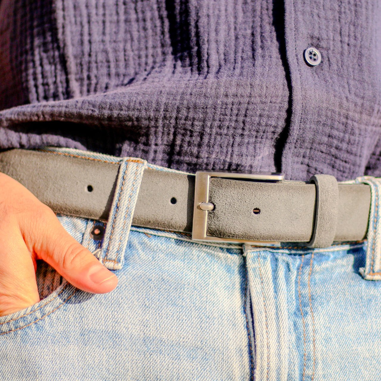 Jordan Suede Leather 3.5 CM Belt - eighttwentytwo92