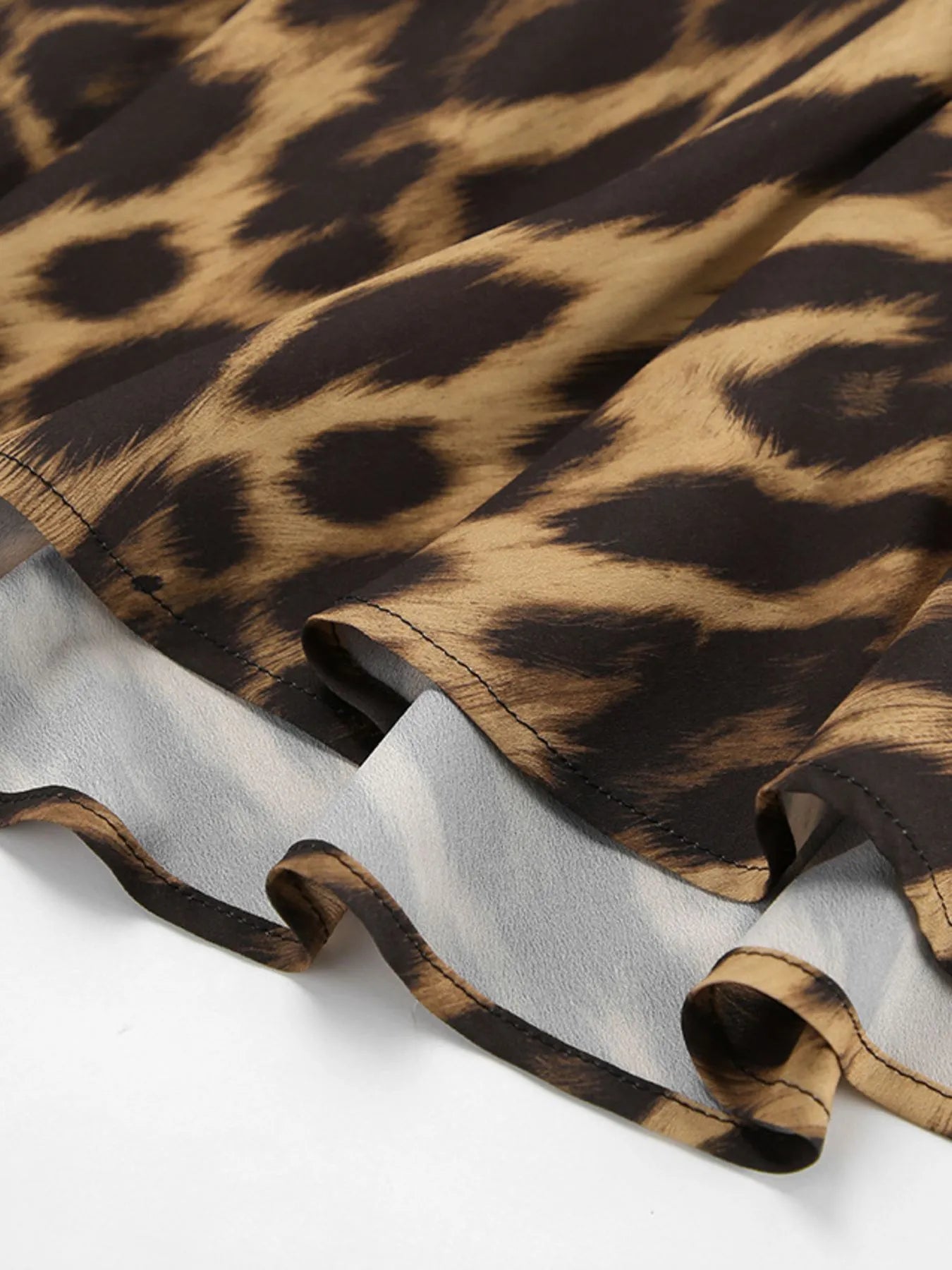 Leopard Print High Waist Flare Maxi Skirt - eighttwentytwo92