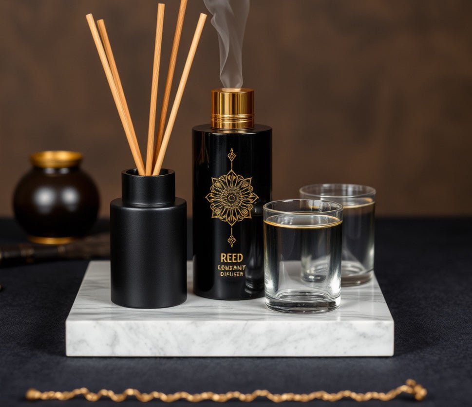 Luxury Candle and Reed Diffuser Refill Bundle – Elegant Home Fragrance Set - eighttwentytwo92