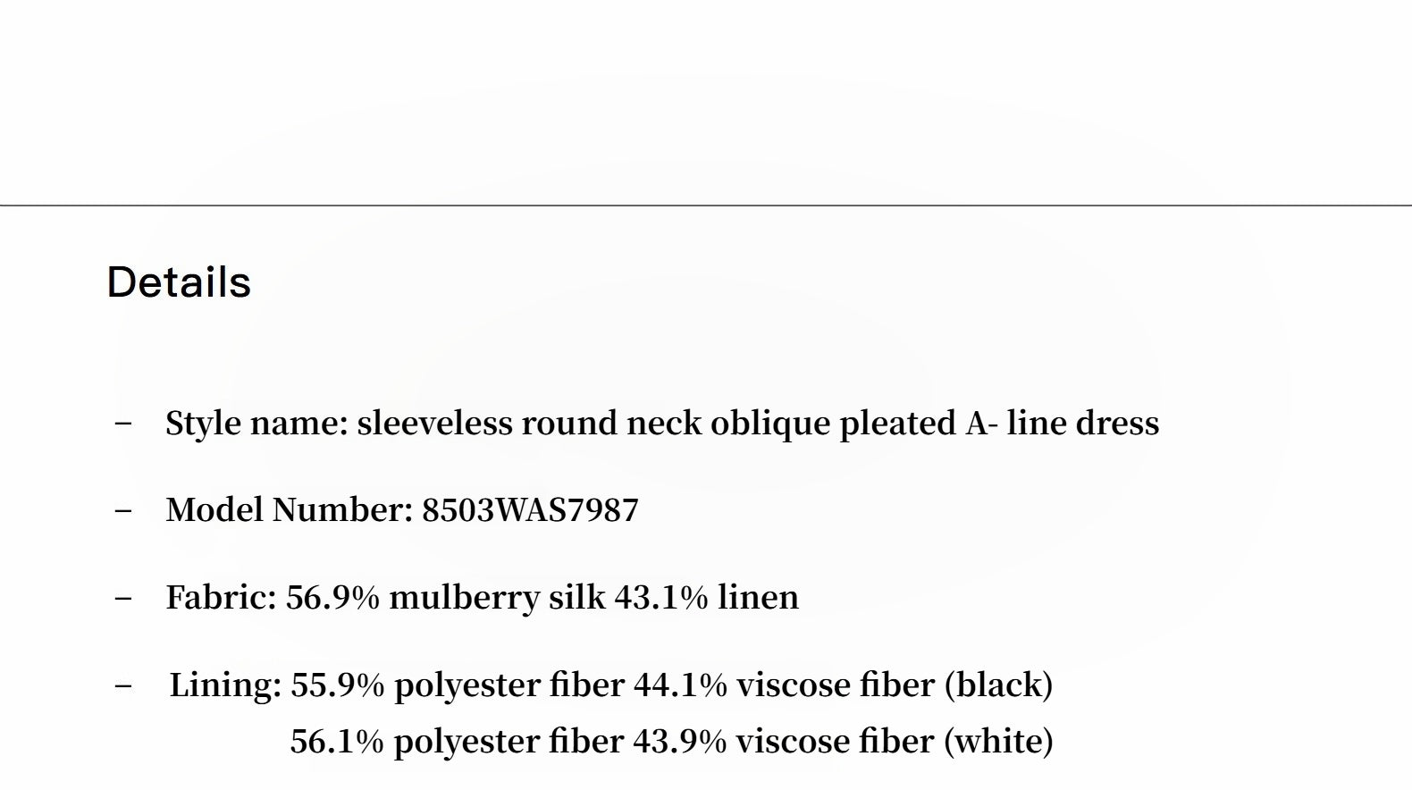 Mulberry Silk Sleeveless Round Neck Oblique Pleated A - Line White Dress - eighttwentytwo92