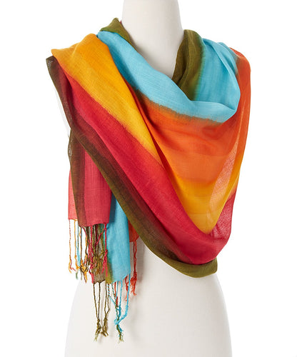 Hand Painted Luxury Chakra Scarf