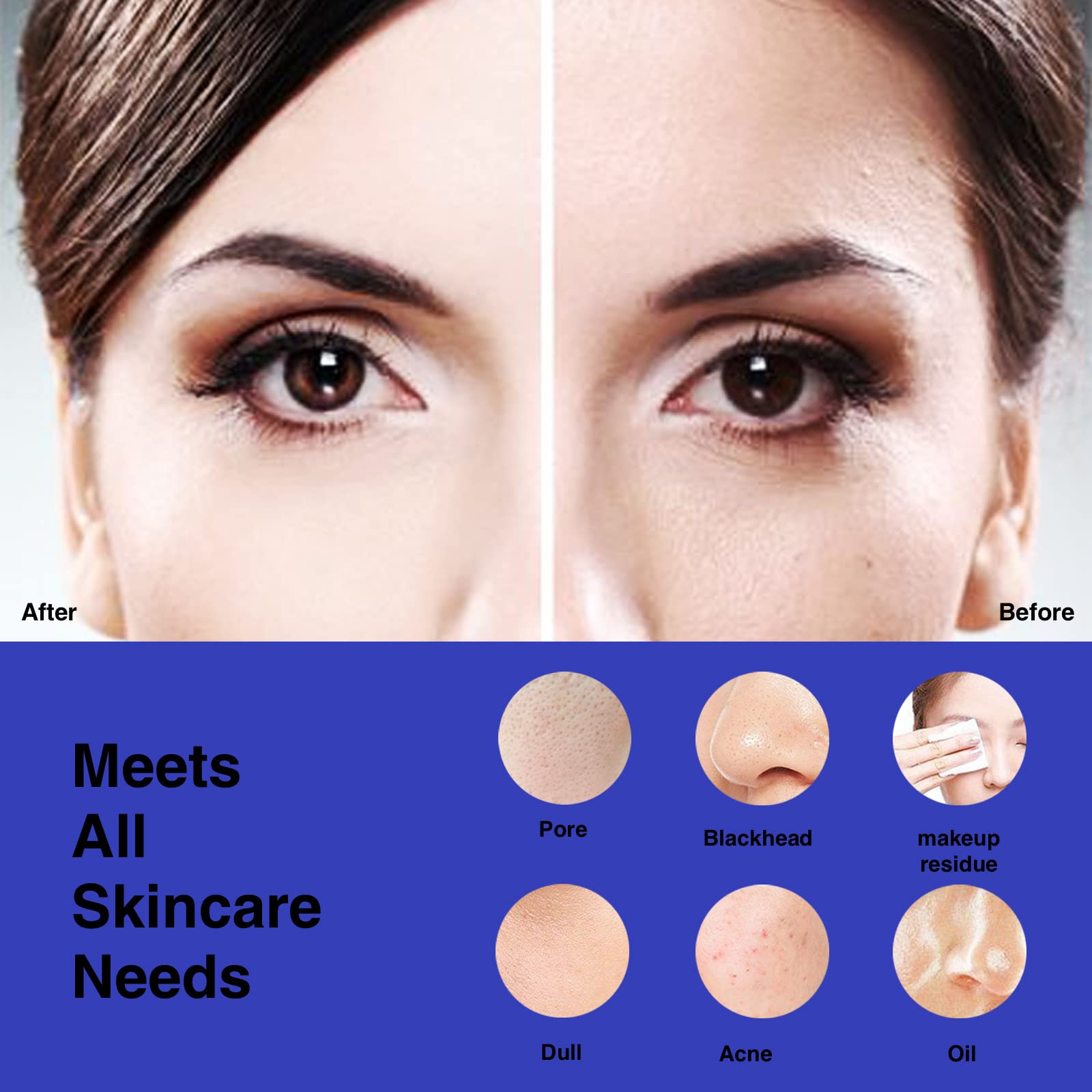 NågraCoola CLIE Facial Cleansing Brush, Waterproof and Rechargeable Face Scrub Brush for Men & Women, Cleansing, Exfoliating and Massaging, Electric Face Scrubber - Blue - eighttwentytwo92