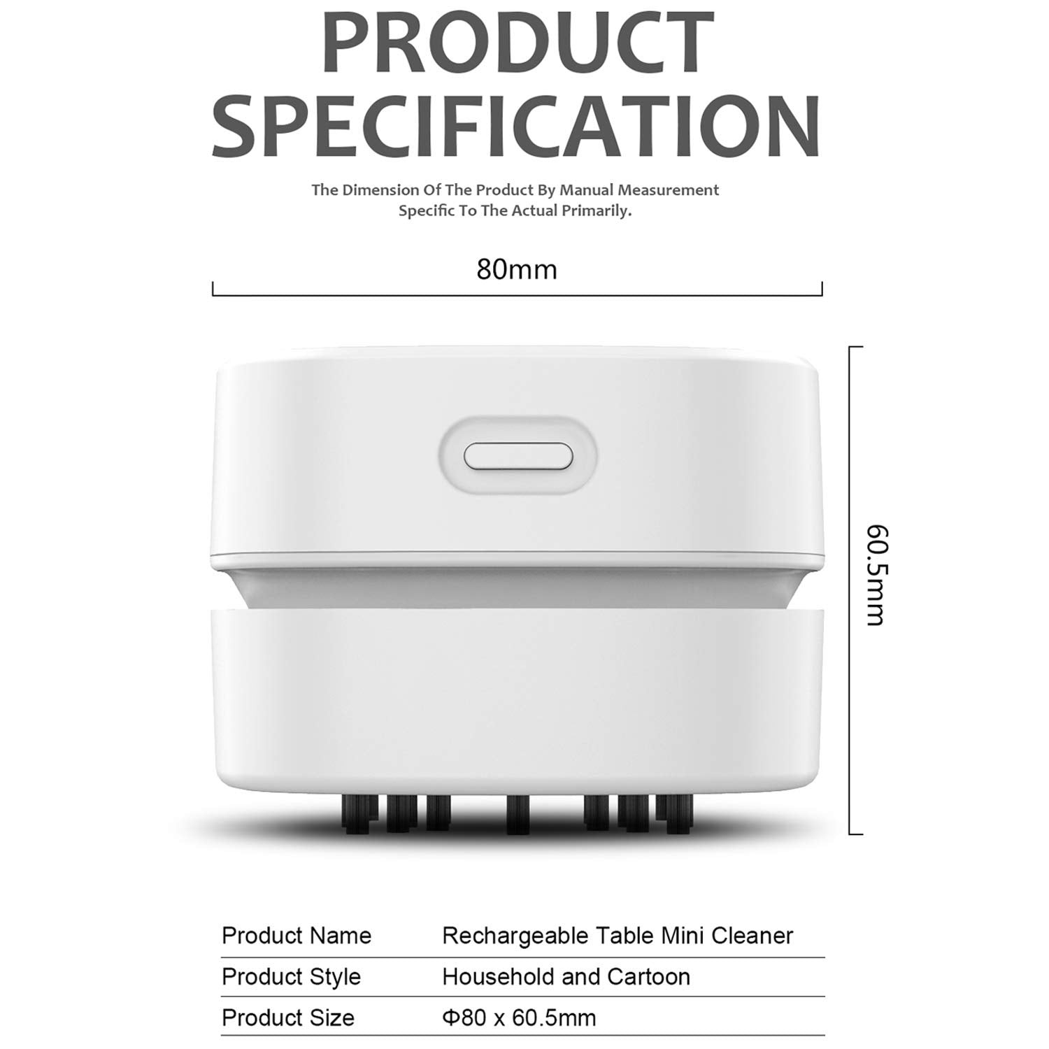 ODISTAR Desktop Vacuum Cleaner, Mini Table dust Sweeper Energy Saving,High Endurance up to 90 mins,Cordless&360º Rotatable Design for Keyboard/Home/School/Office(White AA Battery) - eighttwentytwo92