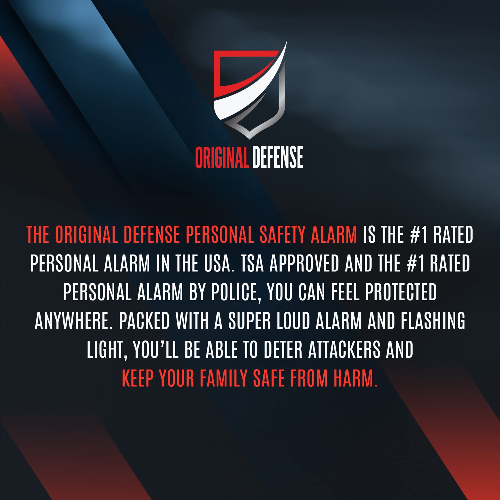 Original Defense® Siren Self - Defense Alarm - 130 dB Keychain Alarm with LED Strobe Light for Women, Children, and Elderly - Police Recommended - (Magenta, 1 Count) - eighttwentytwo92