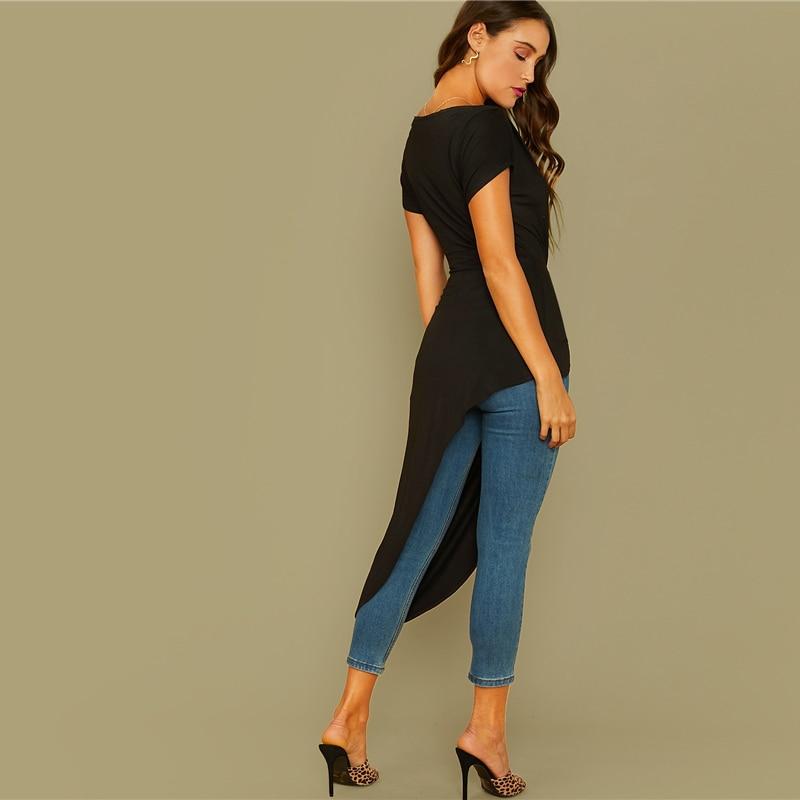 Transform your casual wardrobe with our sophisticated Black Asymmetrical Twist Off-Shoulder Top.