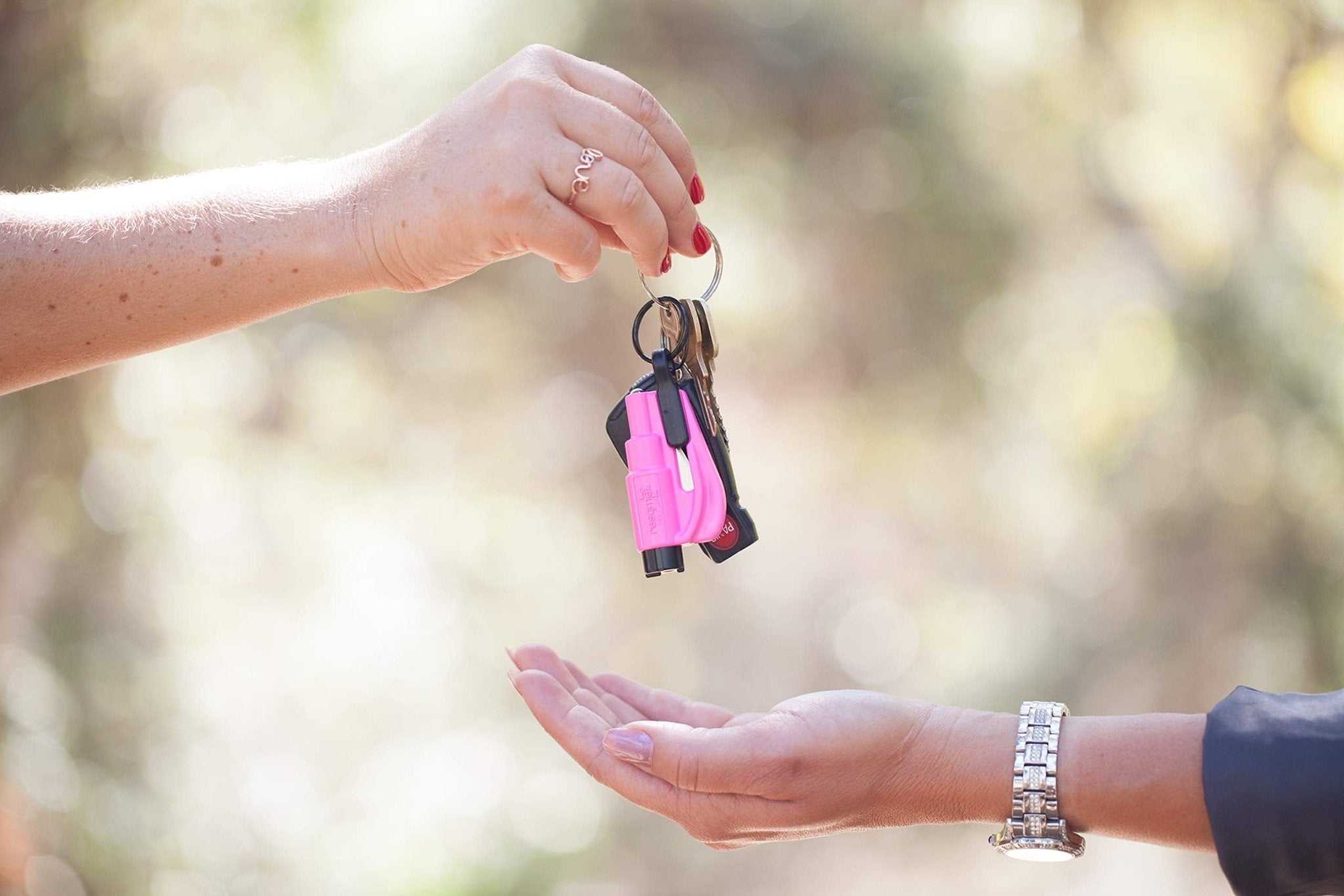 Resqme Pack of 2, The Original Emergency Keychain Car Escape Tool, 2 - in - 1 Seatbelt Cutter and Window Breaker, Made in USA, Safety Yellow - eighttwentytwo92