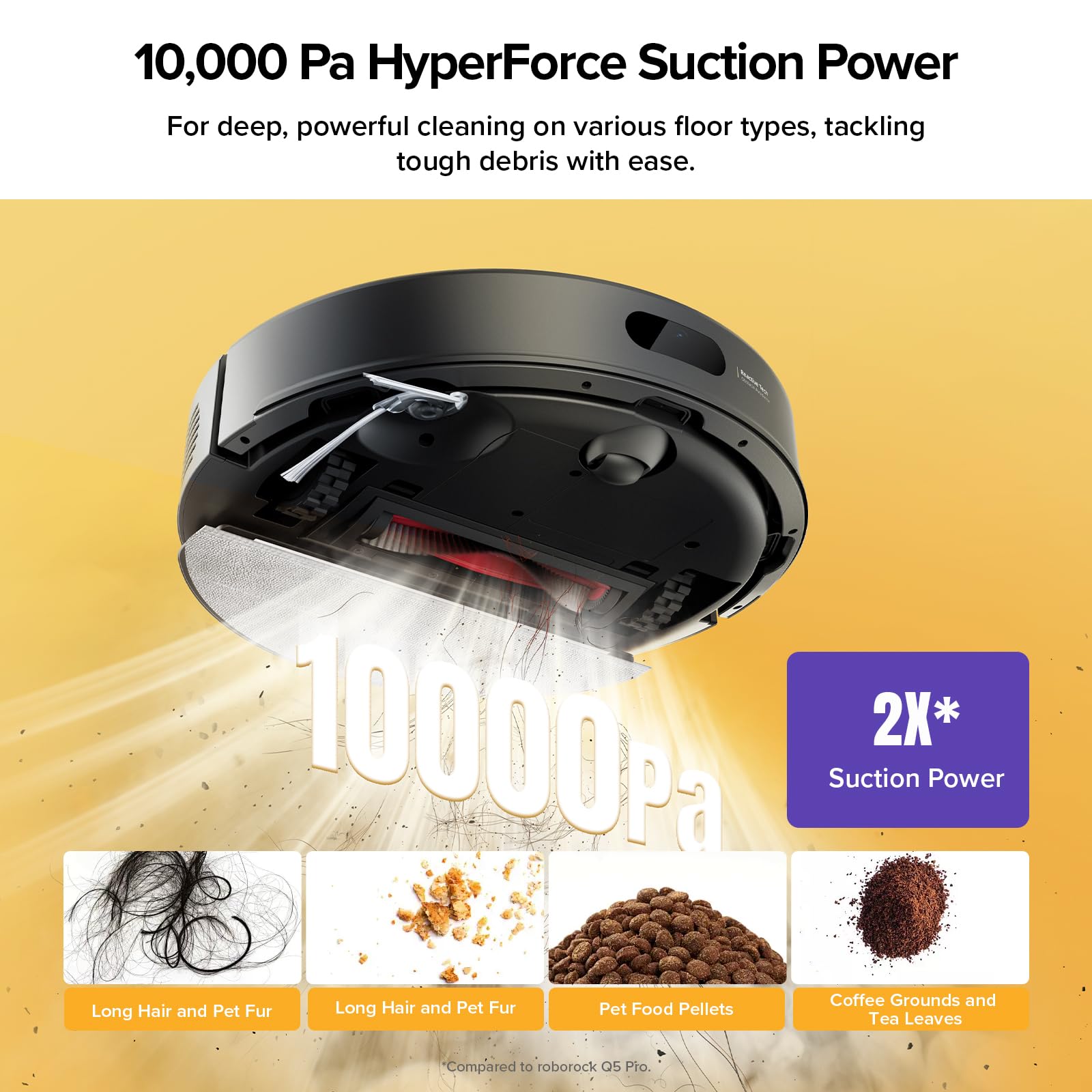 roborock Q7 M5+ Robot Vacuum and Mop, Upgraded from Q5 Max+, Up to 7 - 9 Weeks Self - Empty, 10000Pa Suction, Dual Anti - Tangle System for Pet Hair & Carpet, PreciSense LiDAR Navigation, App Control, Black - eighttwentytwo92