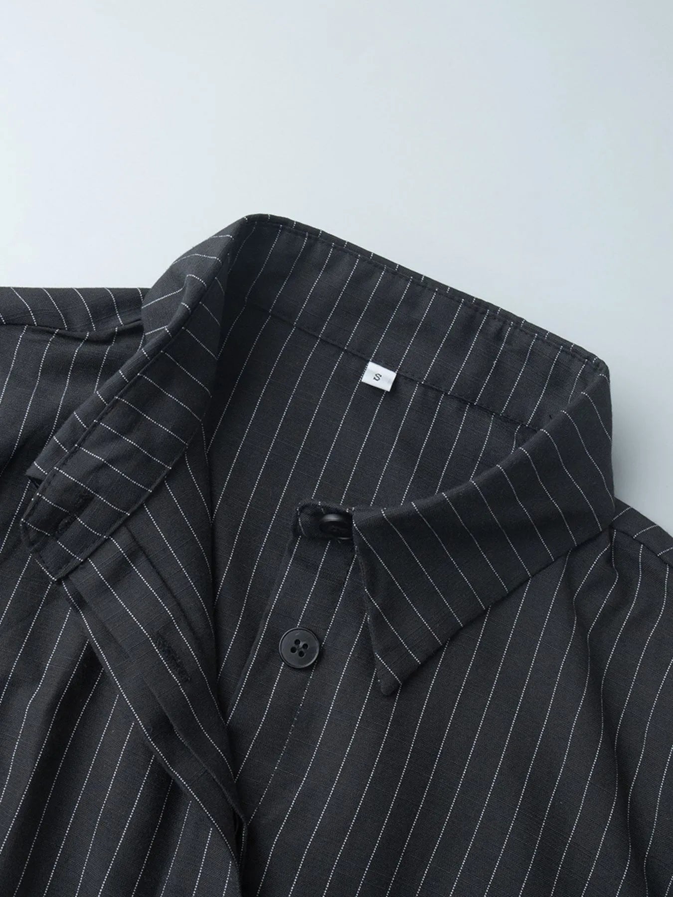 Striped Long Sleeve Shirt Dress - eighttwentytwo92