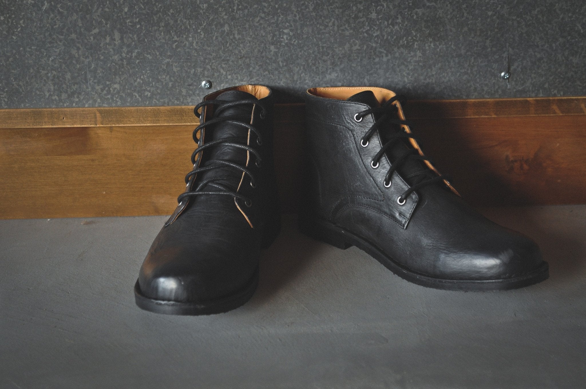 The Grover | Premium Black Buffalo Leather Desert Boots - eighttwentytwo92