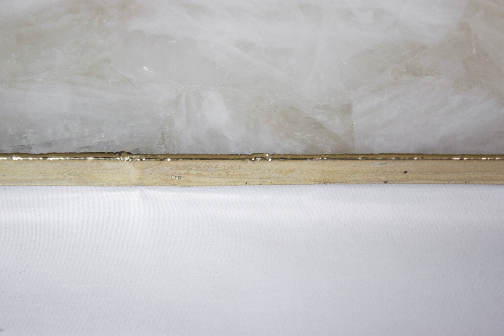 White Agate Square Wall Clock – Luxury Natural Stone Home Décor (10–14 Inches) - eighttwentytwo92