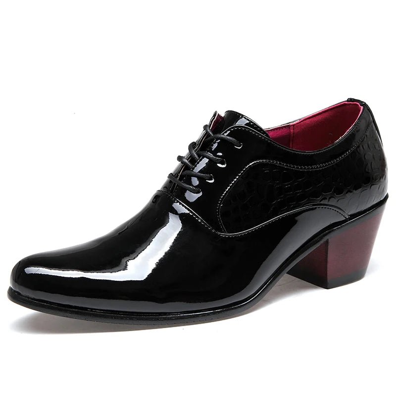 WOLF WHO Men’s Glossy Leather Formal Dress Shoes – Lace - Up Oxford - eighttwentytwo92