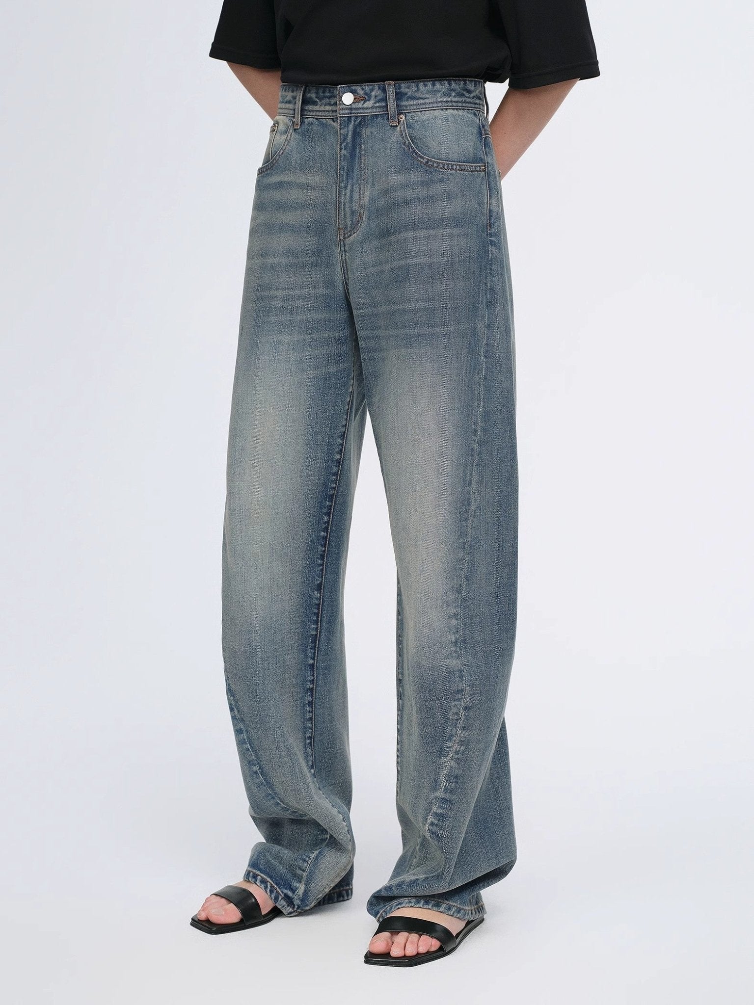 Women’s Dark Blue Straight - Leg Denim Jeans | Premium Classic Fit - eighttwentytwo92