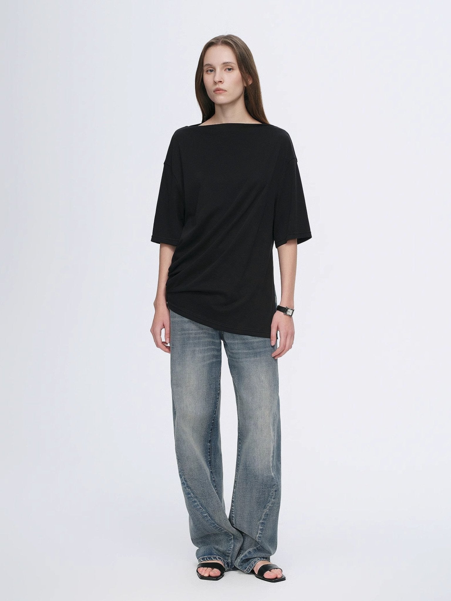 Women’s Dark Blue Straight - Leg Denim Jeans | Premium Classic Fit - eighttwentytwo92