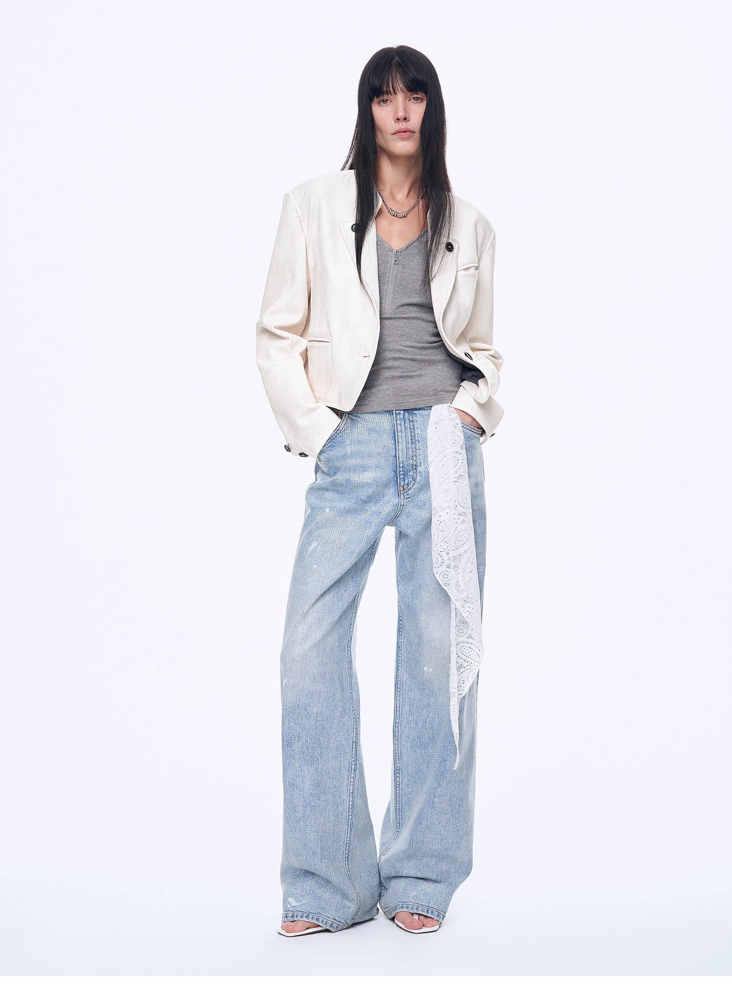 Women’s Light Blue Baggy Wide - Leg Denim Jeans | High - Rise Relaxed Fit - eighttwentytwo92