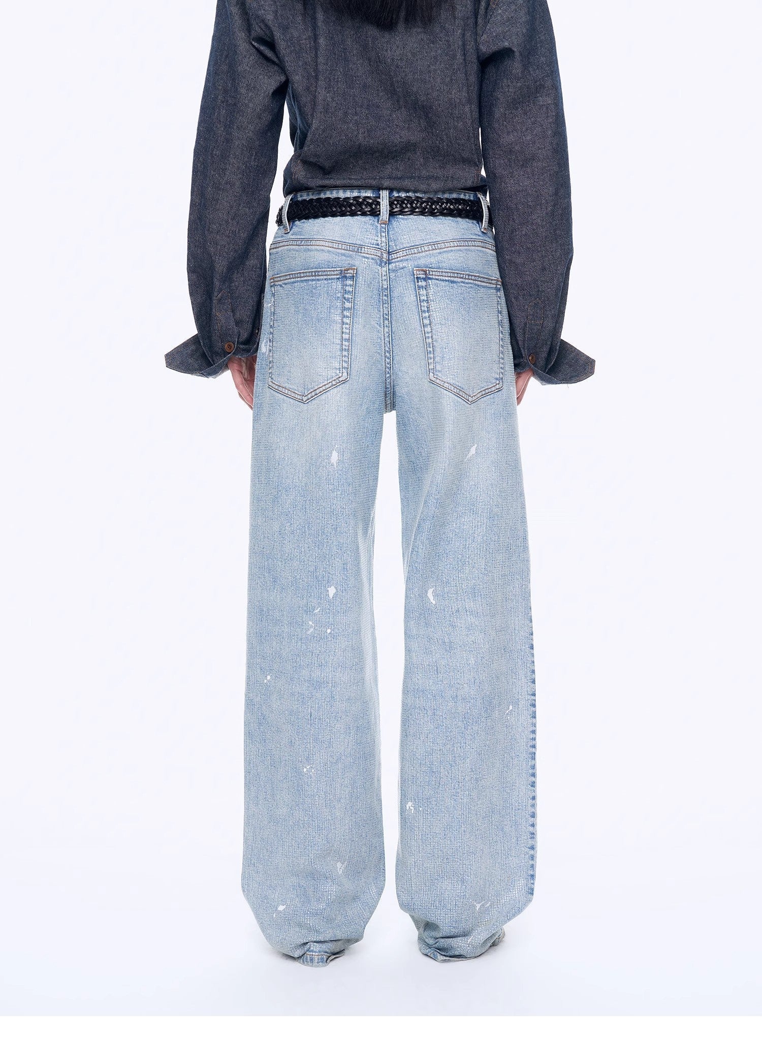 Women’s Light Blue Baggy Wide - Leg Denim Jeans | High - Rise Relaxed Fit - eighttwentytwo92