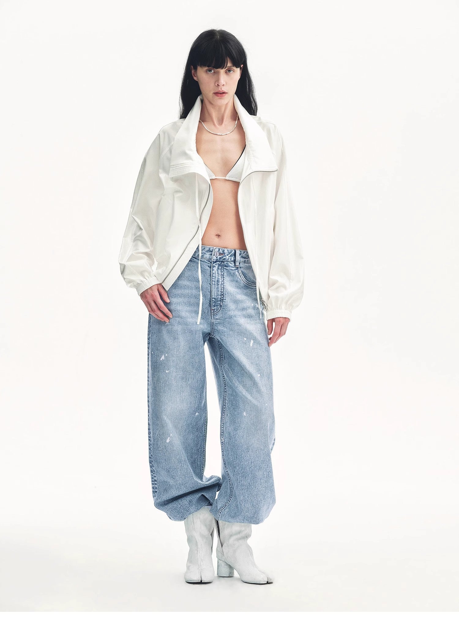 Women’s Light Blue Baggy Wide - Leg Denim Jeans | High - Rise Relaxed Fit - eighttwentytwo92